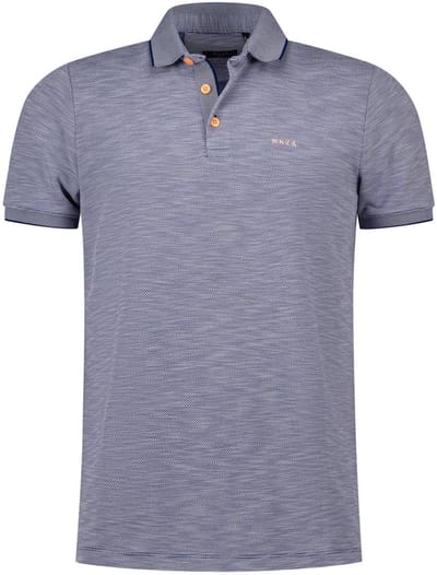 New Zealand Auckland Poloshirt Polo Korte Mouw 26cn151 2616 Navy Sky Mannen Maat - L