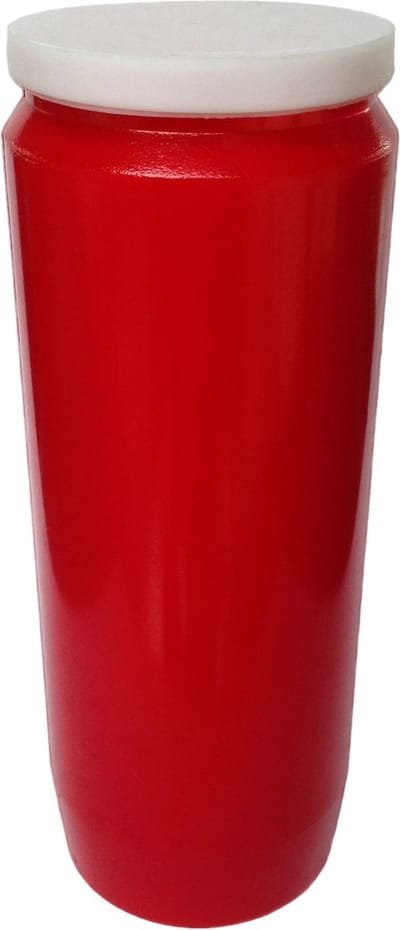 Enlighting candles grafkaars/gedenklicht - rood - 18 cm - 9 dagen - Noveenkaars - Gedenkkaars - Graflicht/herdenkingslicht
