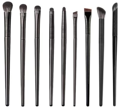 Make-upkwastenset van 9 stuks, synthetische borstels voor oogmake-up, contour en definiëren