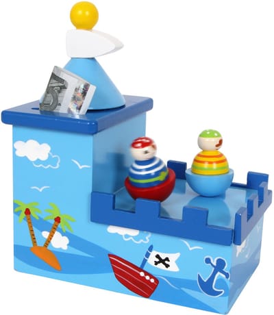 Small Foot - Wooden Music Box and Piggy Bank Pirate