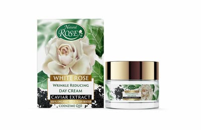 Natuurlijke prachtige dag creme met witte roos en zwarte kaviaar - 30+- zijdezachte textuur - gladde huid 50ml