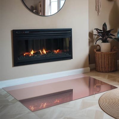 Coloray Vloerplaat Houtkachel - Plaat onder Houtkachel - 120 cm x 80 cm - Kachel Onderplaat - Roze Vloerplaat Kachel - Onderplaat - Onderplaat Kachel - Houtkachel Vloerplaat - Onderplaat Voor Houtkachel