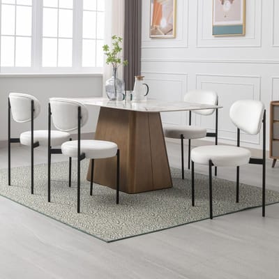 Kaptafel met LED Spiegel - Wit - Novihome