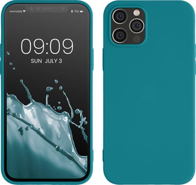 kwmobile telefoonhoesje geschikt voor Apple iPhone 12 / iPhone 12 Pro - Hoesje voor smartphone - Back cover in petrol