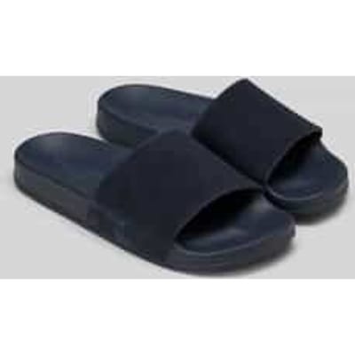 Badslippers met labelreliëf