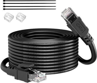 Outdoor Cat6 LAN Kabel 45m - Waterdicht, UV-bestendig, Direct Burial Ethernetkabel 10 Gbps