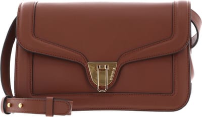 COCCINELLE Leren Schoudertas Avondtas Marvin Twist Smooth Handbag Brule Bruine