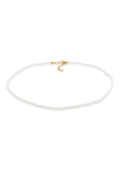 Elli - Halsketting - Dames Choker Trend met schelpkern parels in 925 sterling zilver - Dames