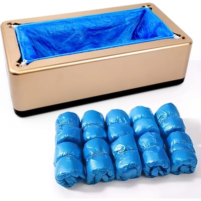 Distributeur automatique de couvre-chaussures avec 200 couvre-chaussures jetables antidérapants 200pcs or