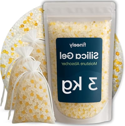 Silica Gel Ontvochtiger - Droogmiddel Granulaat - Vocht Absorberen - Met Kleurindicator - 3 Kilogram - Niet Van Toepassing