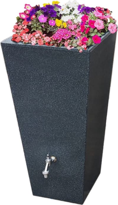Regenton Zwart 100L incl. kraantje - Prestige London (incl. messing kraantje)