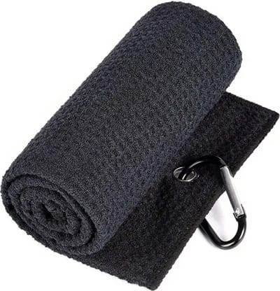 Bovista Golf Handdoek - Golfhanddoek - Golf Accessoires - Towel - Comfortabel - Zwart