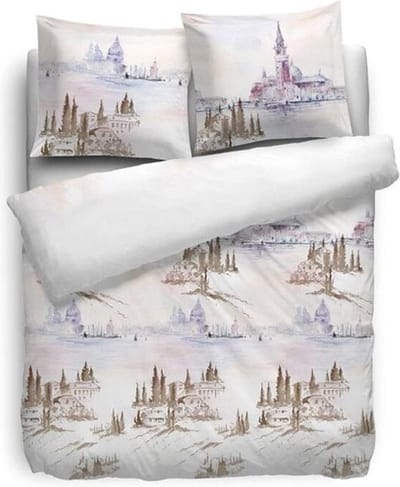 HNL Pure Cotton Toscane Dekbedovertrek - Eenpersoons - 135x200 + 80x80 cm - Multi