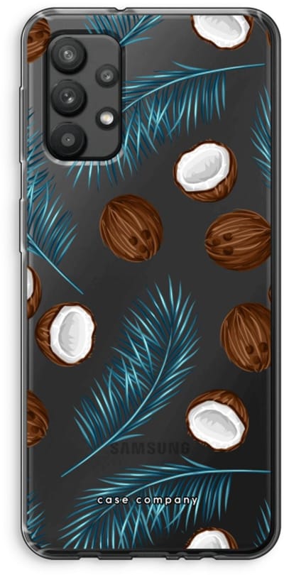 Case Company® - Hoesje geschikt voor Samsung Galaxy A32 4G hoesje - Kokosnoot - Soft Cover Telefoonhoesje - Bescherming aan alle Kanten en Schermrand