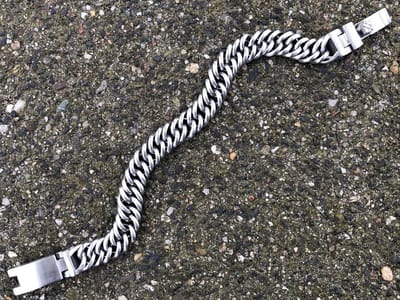 "Bukovsky - Geborstelde Stalen Heren Armband - "Prestige Extra Small" - 19 cm - Zilverkleur - Mat - Geborsteld - Rvs - 316L Stainless Steel"