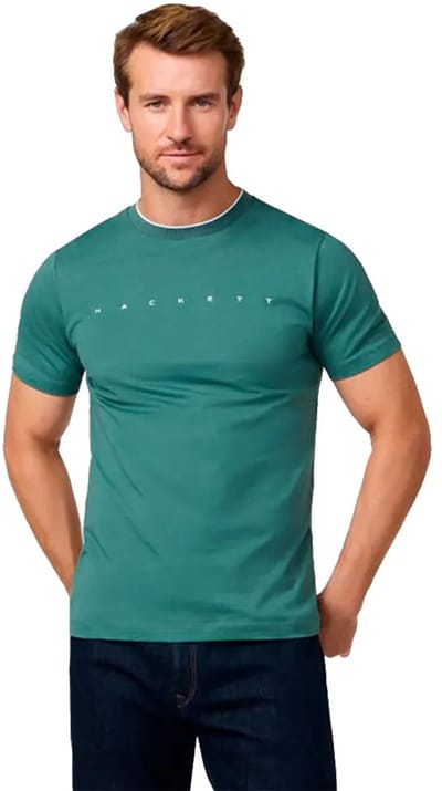 Hackett Essential T-shirt Met Korte Mouwen Groen XL Man