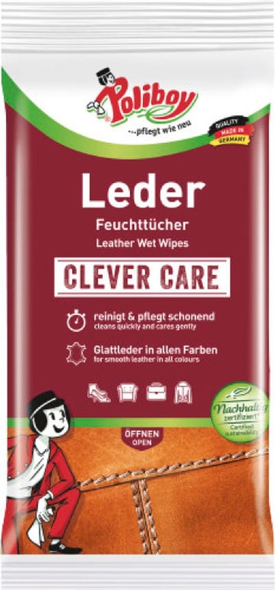 Lederdoekjes - 5x 20 doekjes - Verzorging van leder - Meubels - Schoenen - Kleding - Autostoelen
