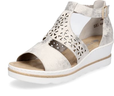 Rieker dames sleehak beige goud