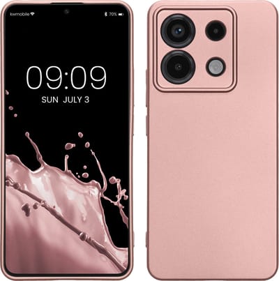 kwmobile telefoonhoesje geschikt voor Xiaomi Redmi Note 13 Pro 5G / Poco X6 5G - Hoesje voor smartphone - Back cover in metallic roségoud
