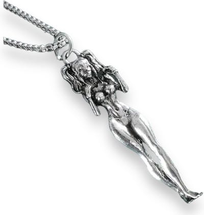 Manga Van Zilver - Anime Vrouw Figuur Ketting
