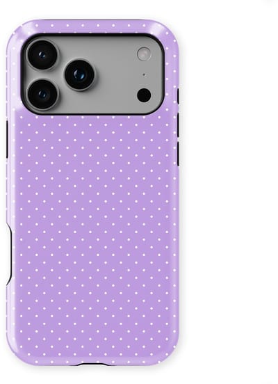 Micro Dots Tough Hoesje geschikt voor iPhone 17 Pro | Geschikt Voor Mag | Stippen Motief Backcover geschikt voor iPhone 17 Pro Mauve Dots