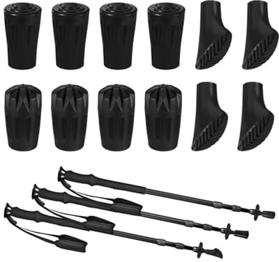 Opvouwbare Wandelsokken met Rubberen Buffers en Reserveonderdelen voor Nordic Walking