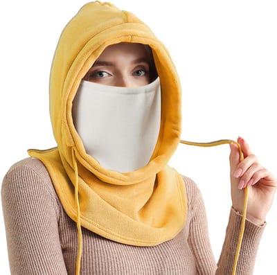 Thermische Fleece Balaclava voor Vrouwen - Warme, Winddichte Gezichtsmasker voor Skiën, Hardlopen en Fietsen met Nekwarmer