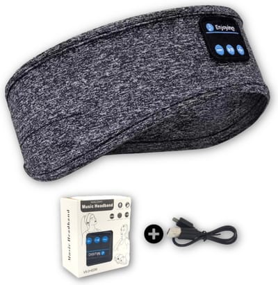 Malony Slaapmasker Bluetooth - Slaaptrainer - Hoofdband - Oogmasker - Oplaadbaar - Uitwasbaar - Grijs