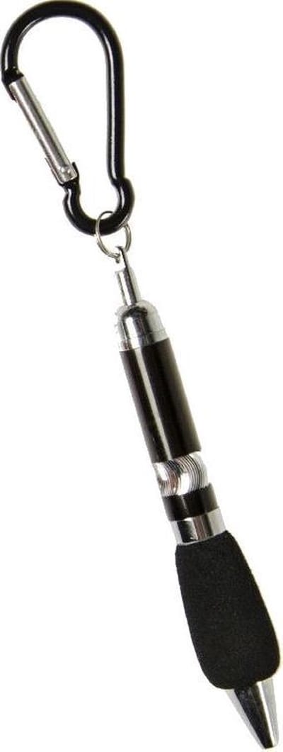 Lg-imports Balpen Met Karabijnhaak 16 Cm Aluminium Zwart