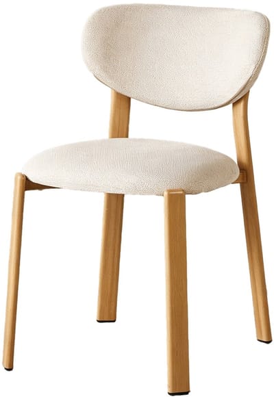 Eetkamerstoel Japandi Benja beige lichtbruin poten japanse stijl eetstoel zetel