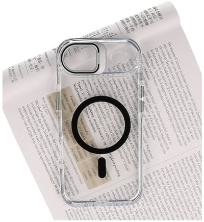 Blijvend Transparante MagSafe Telefoonhoes – Shockproof Back Cover met Camera Bescherming & Ingebouwde Standfunctie – Geschikt voor iPhone Air