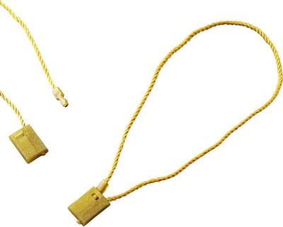 100 stuks - Folderkoord Gedraaid Textiel - 120mm - Labelkoord - Goud