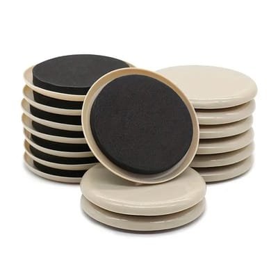 Meubelglijders - 16 stuks - 3,5 inch - Herbruikbare meubelglijders - Robuuste meubelglijders - Kunststof verhuispads - Vloerbeschermers - Voor zware meubels - Beige