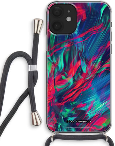 Case Company® - Hoesje met koord geschikt voor iPhone 12 mini hoesje met Koord - Pilgrims Of The Sea - Telefoonhoesje met Zwart Koord - Bescherming aan alle Kanten en Over de Schermrand