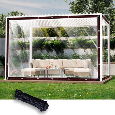 Waterdicht Zeil - Transparant Doek - Tuin Beschermen - Versterkte Ogen - 130 x 340 cm - Transparant