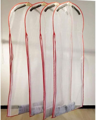 Kleding Beschermhoes - Stofzakken Jurk - Kleding Opbergen - Ademend Materiaal - 3 Stuks 180cm - Transparant