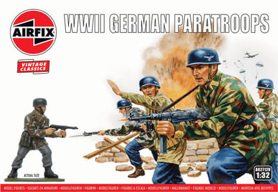 Airfix Modelbouwpakket Militaire voertuigen - 02712V WWII German Paratroops - Figures Plastic - 1:32 - Modelbouw
