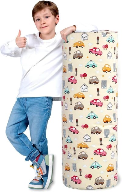 Cylindrische Opbergzakken voor Pluche Dieren, Zachte Stoelen en Speelbanken voor Kinderen, Ideaal voor Jongens en Meisjes, Canvas Materialen