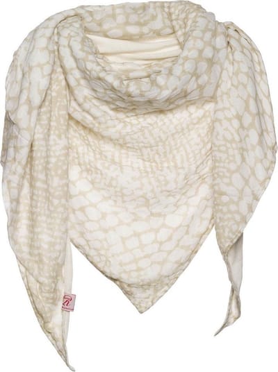 Sjaal beige - Reptielprint - 100% Katoen
