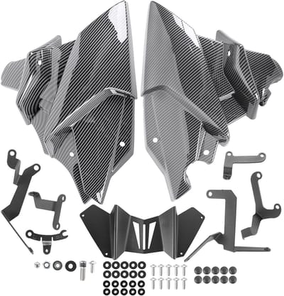 Motorfiets Motorblok Beschermplaat en Spoiler voor MT09 MT-09 SP 2021-2023, ABS Onderkuip en Framepaneel met Carbon Fiber Uiterlijk