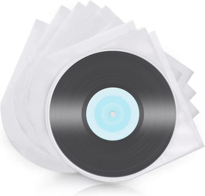Dailygoods- Grammofoonplatenhoezen 100 Stuks - Antistatische Hoezen - Vinylhoezen - Kunststof Binnenhoezen - Veiligheid - Bescherming tegen Stof en Krassen