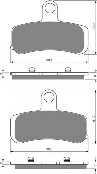 gold fren remblok voor harley davidson 1584 flstfb fat boy special 2010 tot 2013 avg nieuw
