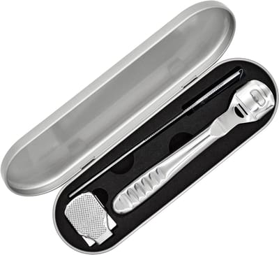 Voetvijl eeltverwijderaar, professionele roestvrijstalen voeteeltverwijderaar, 10-in-1 voetvijl, pedicurekit voor dode huid, voetverzorgingsgereedschap