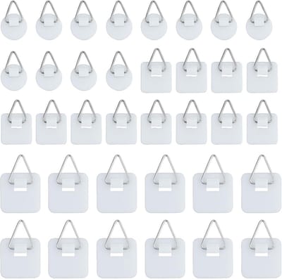 36 Zelfklevende Fotohangers en Plakspijkers voor Lijsten en Posters