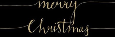 Ambiente Kerst thema servetten 33 x 33 cm - zwart - Merry Christmas - Kerstservetten - Kerstdiner wegwerp servetten