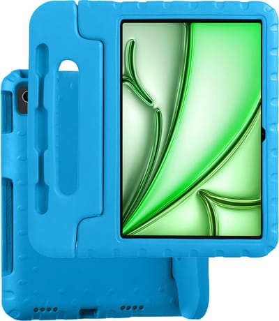 Hoesje Geschikt voor Apple iPad Air 6 (2024) - 11 inch - 6e Generatie - M2 - Kinderhoes Shockproof Bumper - Kidsproof Case - Tablet Hoes - Kinder Hoes Cover - Blauw