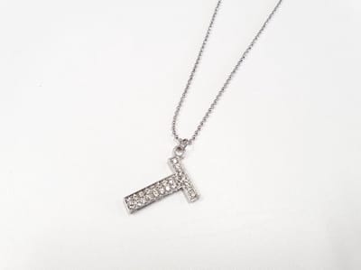 Ketting Met Letter Diamand - T