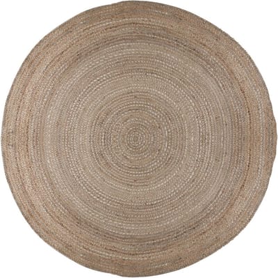Flycarpets Rond Jute Vloerkleed - Capri - Jute - Naturel - 133x133 cm