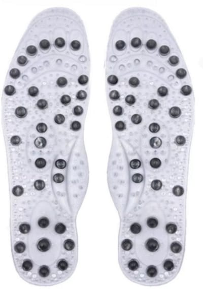 Magnetische Inlegzolen voor Acupressuur en Massage – 68 Magneten voor Verbeterde Voetgezondheid, Afslanken, Pijnverlichting en Vermoeide Voeten – Unisex – Zolen voor Voetpijn, Gezonde Voeten, Massages – Schoenmaat L (EU 41-45)