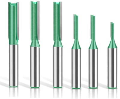 Solidchoice - Set van 6 Groeffrezen voor Houtbewerking